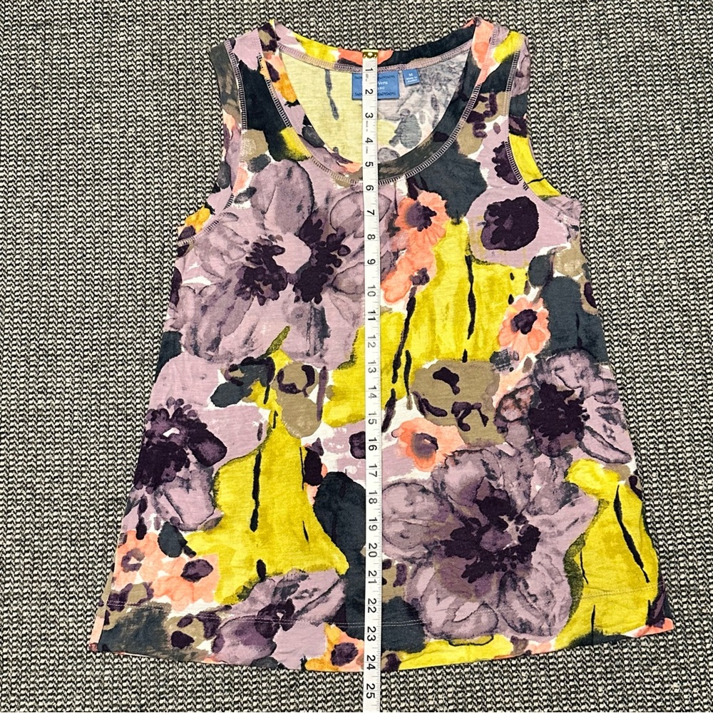 Simply Vera Vera Wang Yellow & Purple Floral Tank Top - Picture 2 of 5